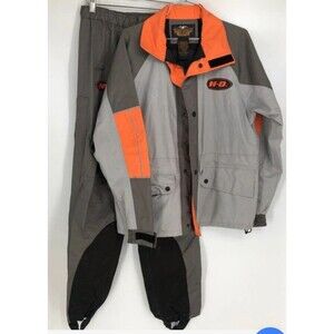 Harley Davidson Reflective Rain Suit Size XXS Unisex 28x32 Hi-Vis Riding Safety